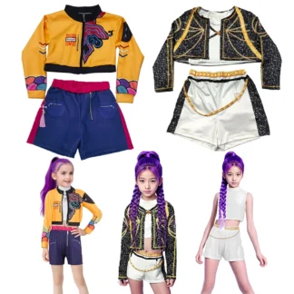 Rumi Cosplay K-Pop Warrior Costume Set Star Girls Group Children Role-Playing Clothing Christmas Carnival Halloween Costume Suit