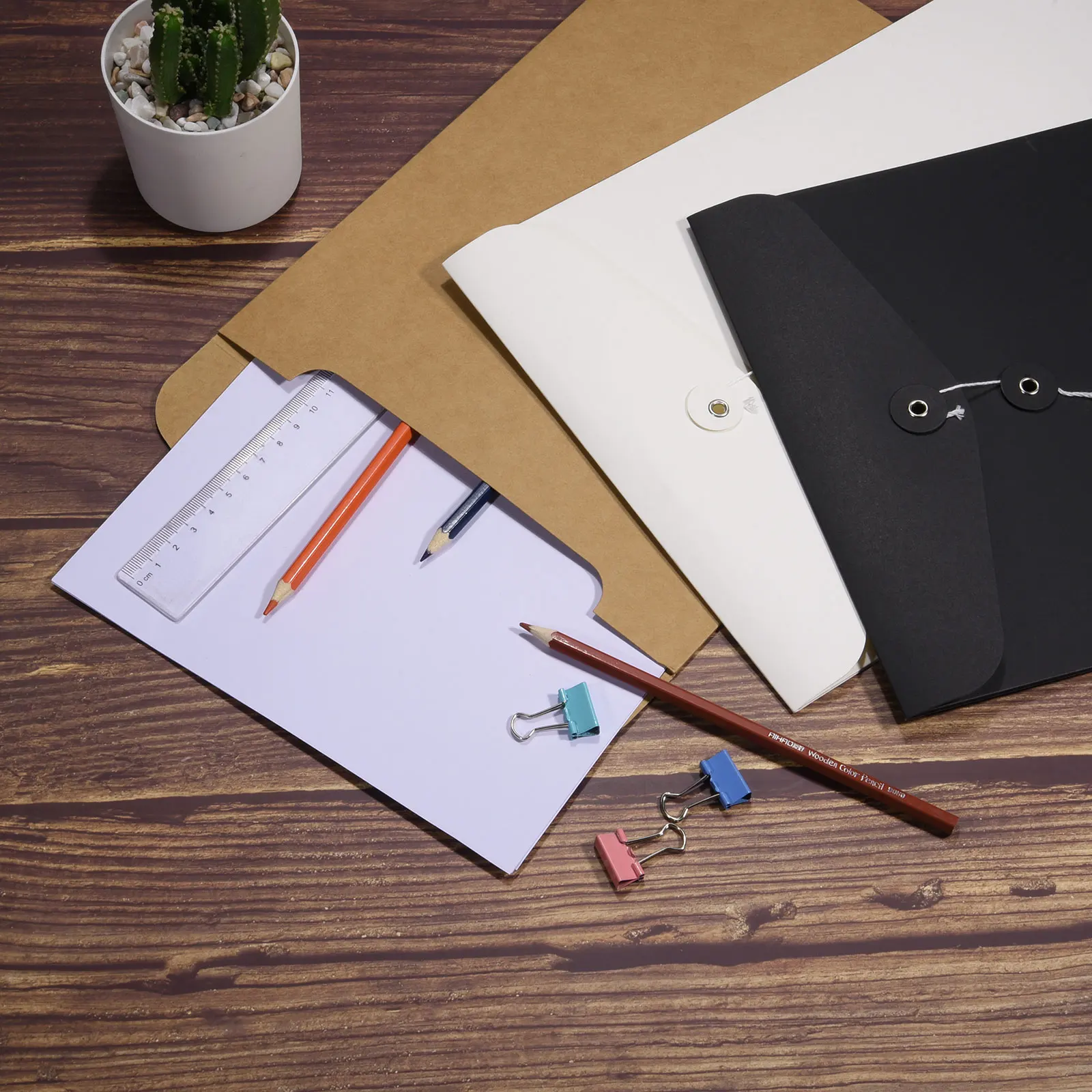 10Pcs File Storage Bag Kraft Paper Document Bag File Packaging Envelope Blank A4/A5 Document Envelopes Office Supply Stationery - Image 6