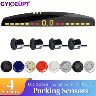 DC 12V Car LED Parking Sensor Kit 22mm Sensors Backlight Display Reverse Backup Radar Monitor System Safety Alarm Probe Device