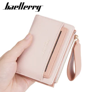 New women's wallet with short zipper stylish and high-end wallet multiple card slots Japanese and Korean card bag for women