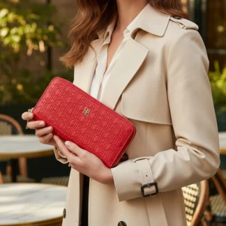 CH Women's Solid Colour Long Wallet Niche Design Fashion Simple Large Capacity Bag Luxury Temperament Vintage Classic Wallet