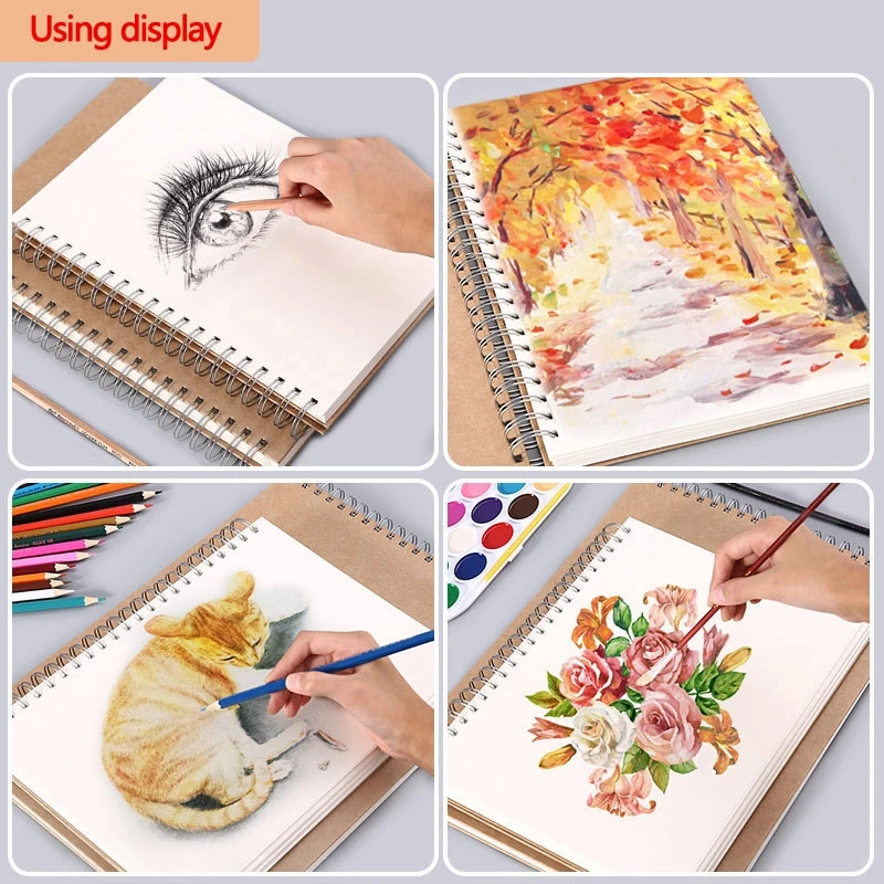 A3/A4/A5/8k/16k Sketchbook Thick Paper 160 GSM Notebook for painting DIY Creative Practice Drawing Art School Supplies - Image 2