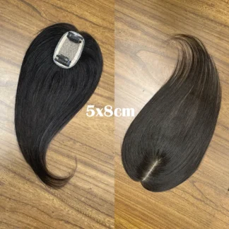Hand Made Silk Base Women Topper In Natural Black Color Straight Virgin Human Hair Pieces with Clips 6-18inch Hair Extentions