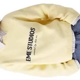 EME STUDIOS Korean Version Letter Printed Top for Women in Winter New Unisex Loose and Versatile Fashion Sweater