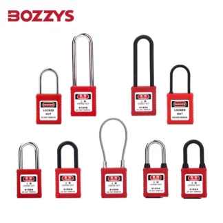 BOZZYS Industrial Safety Padlock LOTO Padlocks lock 38mm Shackle with 2 Keys for Lockout Tagout kit