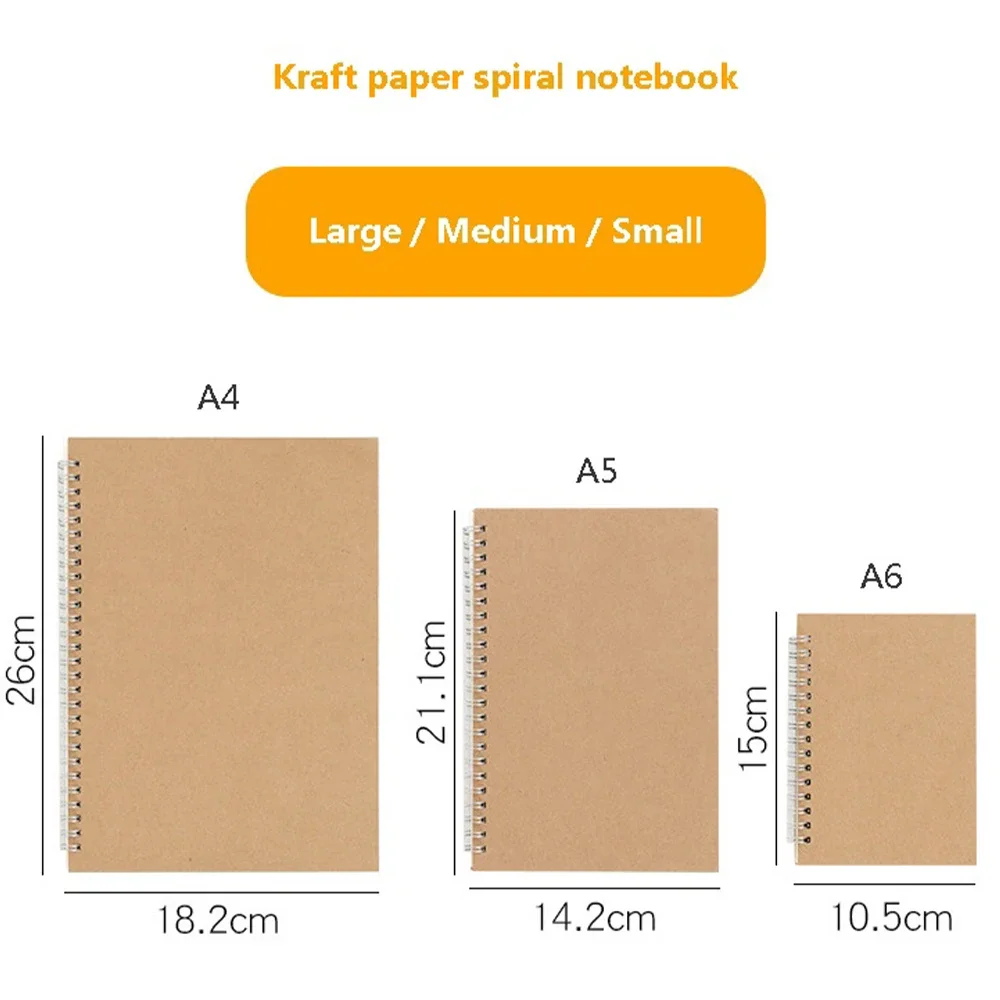 A4/A5/A6 Coil Notebook Lined Dots Blank Grid Paper Journal Book For School Office Supplies Stationery - Image 6
