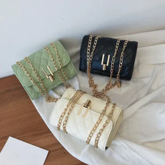 1 Pc Elegant Quilted PU Shoulder Bag For Women, Mini Magnetic Flap Closure Crossbody Bag Perfect For Daily Use /Commut