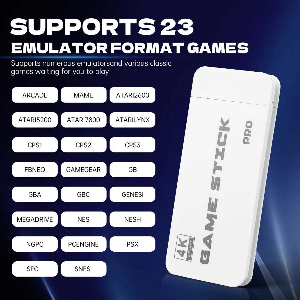 M15 Video Game Console 4K TV Game Stick 64G Built-in 20000 Games Retro Handheld Game Player With Wireless Gamepad Controller - Image 3