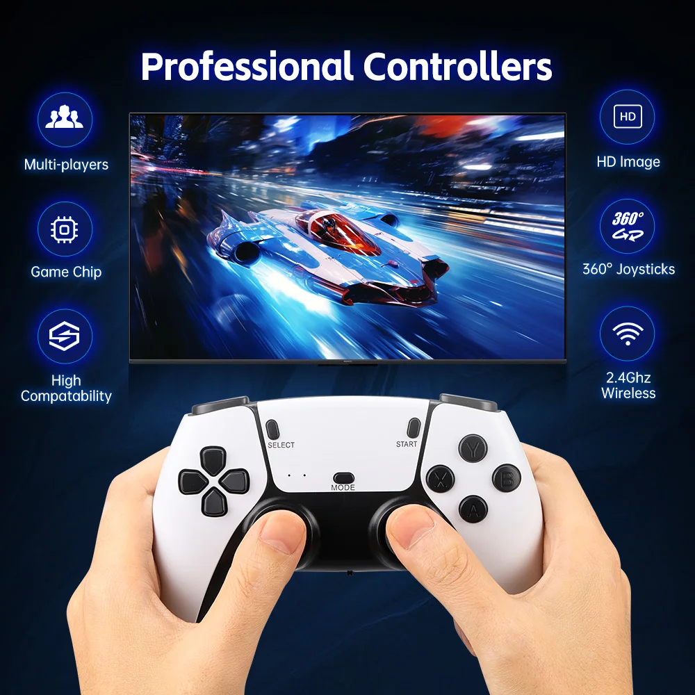 M15 Video Game Console 4K TV Game Stick 64G Built-in 20000 Games Retro Handheld Game Player With Wireless Gamepad Controller - Image 4