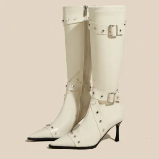 High-heeled Women Boots Pointed Toe Long Boots for Women Sexy Punk Gothic Boots Paris European and American Female Party Boots