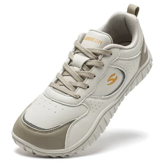 HOBIBEAR Wide Toe Shoes Unisex Artificial Barefoot Sneakers Casual Lace Up Outdoor Travel Shoes for Women Men