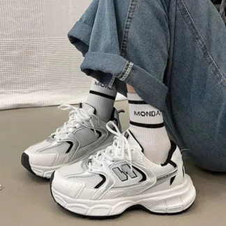 Women's Fashion Dad Shoes -Platform Mesh Running Sneakers,Breathable Casual Sports Shoes for Students,Everyday Training Shoes