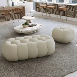 Comfortable Soft Relaxing Makeup Stool Luxury Bench Stool Minimalist Entrance Footrest Home Living Room Decorative Furniture