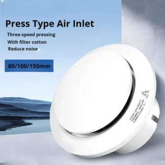 Circular Press Type Air Inlet, Adjustable Exhaust Outlet, Dustproof Fresh Air System with Filtered Return Air Outlet Vents
