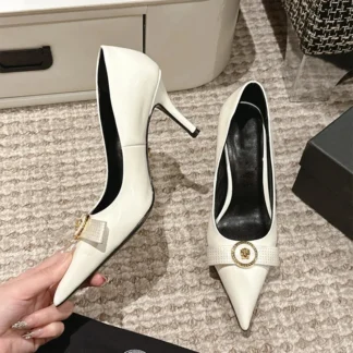 High Heels Women's Autumn and Winter Fine Heels Pointed Single Shoes Niche Temperament