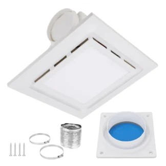 Bathroom Exhaust Fan with Light 1 Sones 140 CFM Quiet Ventilation Ceiling Mount Shower Ventilation Exhaust Fan 90-265V