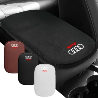 Suede Car Armrest Pad Cushion Arm Rest Box Protection Mat Auto Accessories For Audi Sline A1 A2 A3 TT A4 A5 A6 A7 A8 8P Q3 Q5 Q7