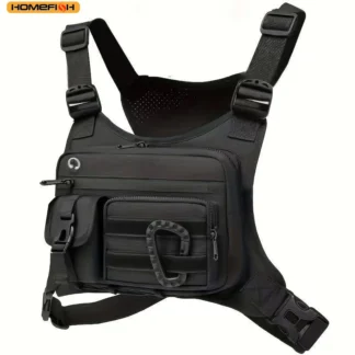 HOMEFISH Outdoor Chest Bag For Men and Women, Tactical Vest For Running, Cycling, EDC Chest Pack Rig For Sports and Workouts