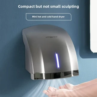 220V Infrared Induction Wall-mounted Automatic Sensor Bathroom Hand Dryers Cold/Hot Commercial Dryer Machine,High-Speed Drying