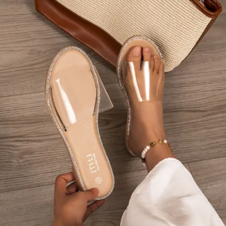 Fashion Summer Women Slippers Shoes Casual Beach Ladies Clear Sandal Comfortable Flat Indoor Slides Woman Transparent Shoes