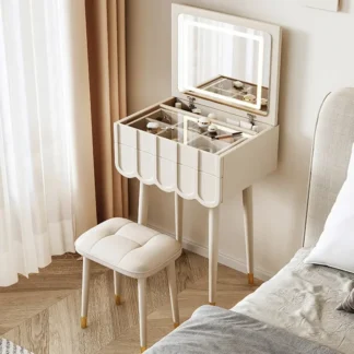 Modern Mini Flip Up Dressing Table Dresser Bedroom Minimalist Small 60cm Dresser Bedroom Living Room Hallway Home Furniture