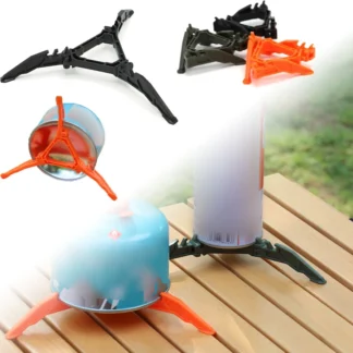 Foldable Outdoor Gas Tank Bracket Nylon Gas Canister Stand Camping Stove Bottle Stand Universal Tripod Folding Canister Stand