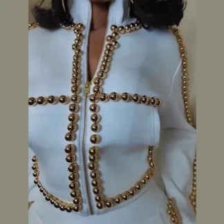 Women's Pants Set Round-Neck Tops Pearl-Trim Wide-Leg Fashion Oversized Elegant 2-Piece Outfit Spring New Fashion Woman Clothes