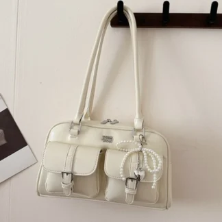 2026 New Commuter Small Women's Handbag Boston Large Capaci Bowling Bag Soft Square PU Leather Faionable oulder Crossbody Bag