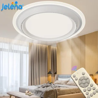Jelena Bladeless Ceiling Fan Light with APP and Remote Home Living Room Interior Modern Smart Dimmable LED Fan Lamp Ventilator