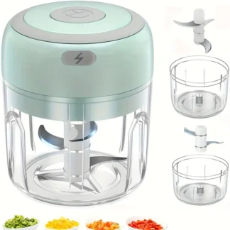 250ml Mini Rechargeable Garlic Chopper Meat Grinder, Durable and Sturdy, Suitable for Crushing Garlic, Chili, Onions, Minced Meat, Nuts and More
